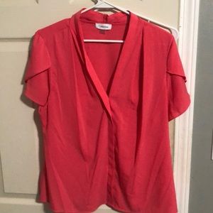 Coral Calvin Klein Blouse